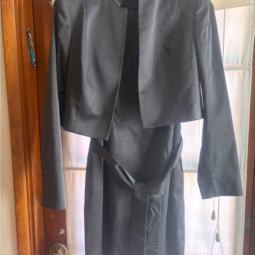 Anne Klein Gray Sleeveless Dress with Jacket